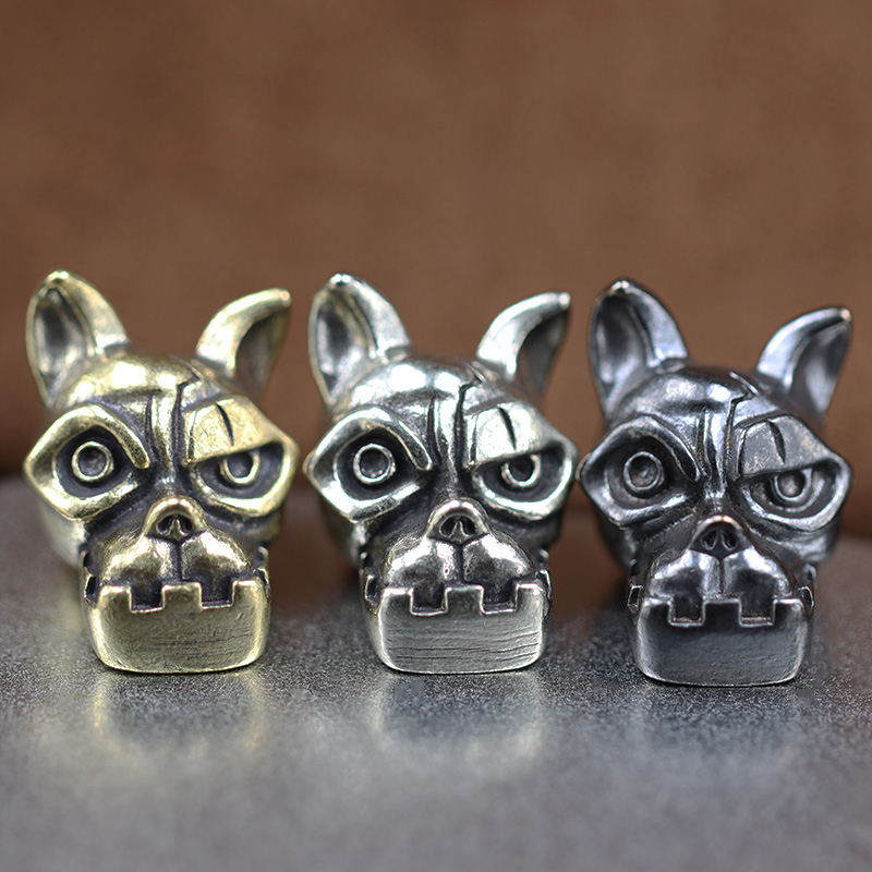 Edc Carry Kit - 불독 머리 모양 황동 나이프 비즈