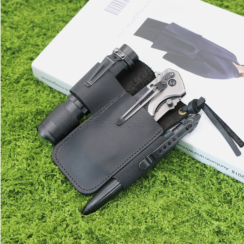 가죽 EDC 도구 파우치 야외 전술 손전등 홀더 허리  - Edc Carry Fanny Pack 리뷰 및 가격