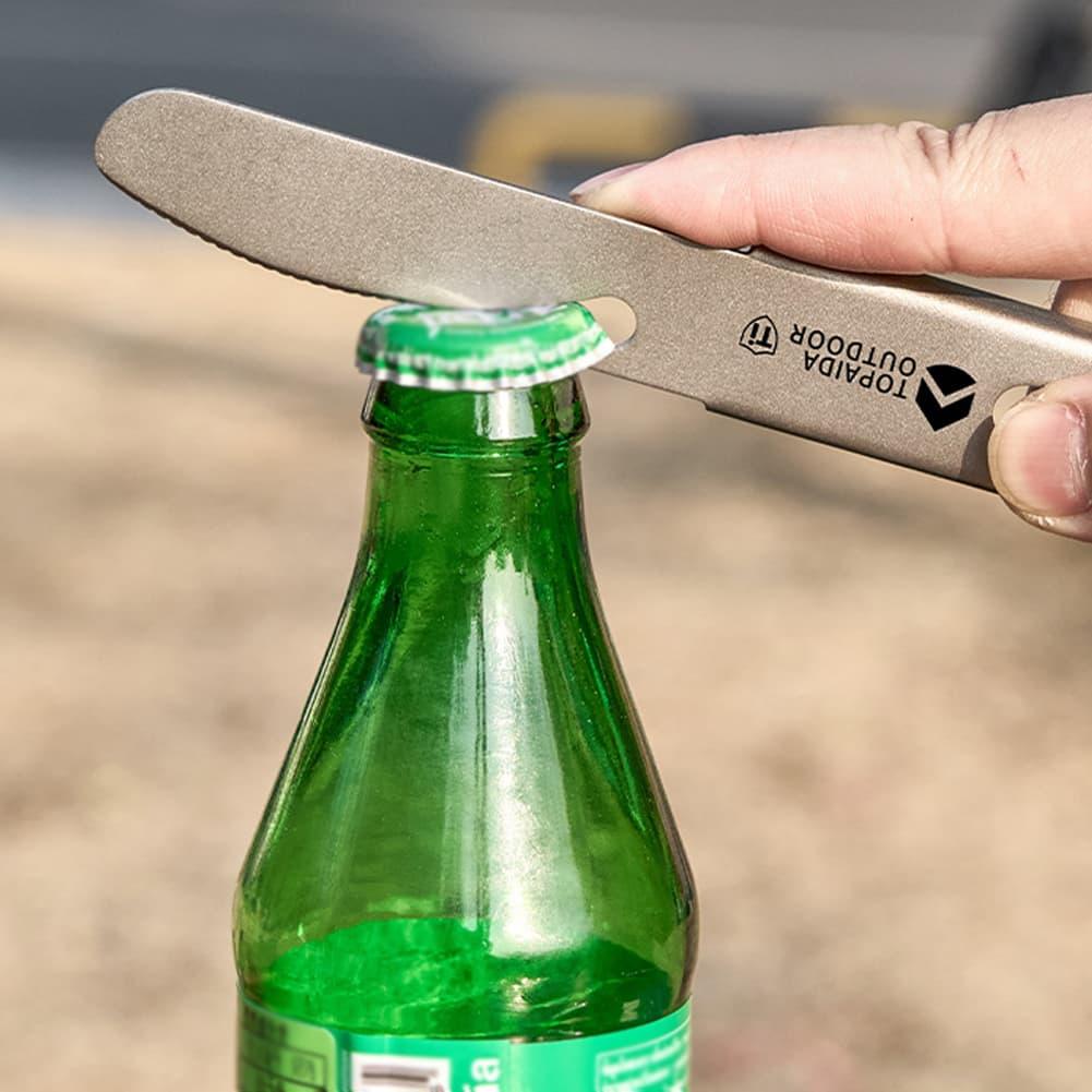 3-in-1 티타늄 캠핑용 포크, 숟가락, 칼 세트 ( - Edc Everyday Carry Knives 리뷰 및 가격